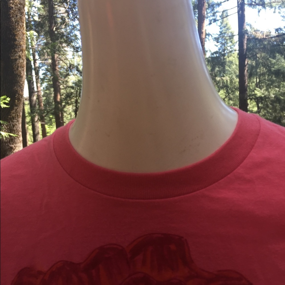 Kreativekristen hand painted cotton orange rose print top crew neck - Picture 2 of 9